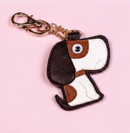 BROWN & WHITE DOG CHARM