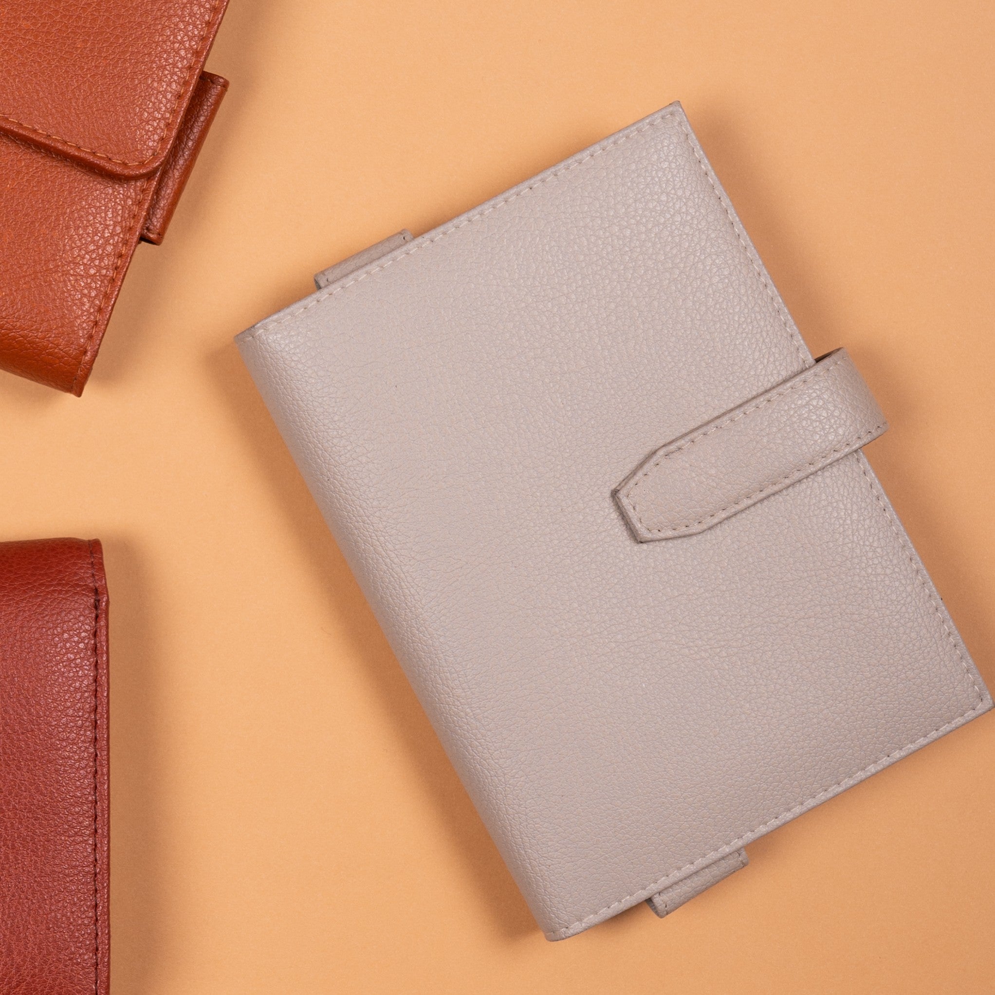 Beige Vegan Stylish Diary And Card Holder